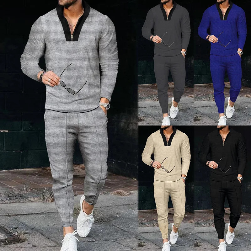 Mens Summer Clothing y V Neck Shirts Short Sleeve Set Casual Man Shorts Tracksuit Outfits Social Golf Lapel TShirts 250306