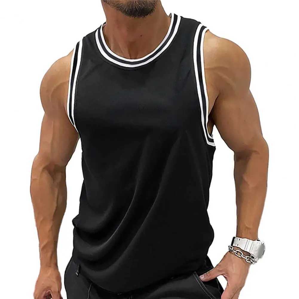 2023 NEW Fitness Sports Tank Tops Men Gyms Workout Sleeveles Shirt Male Summer Loose Undershirt basketball Running men VesT250318