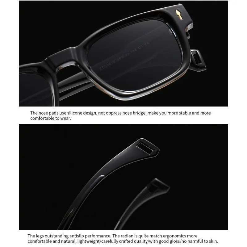 Fashion Brand Designer Gradient Shades UV400 Men Trending Rivets Punk Sun Glasses High Quality Women Retro Square SunglassesXJ250306