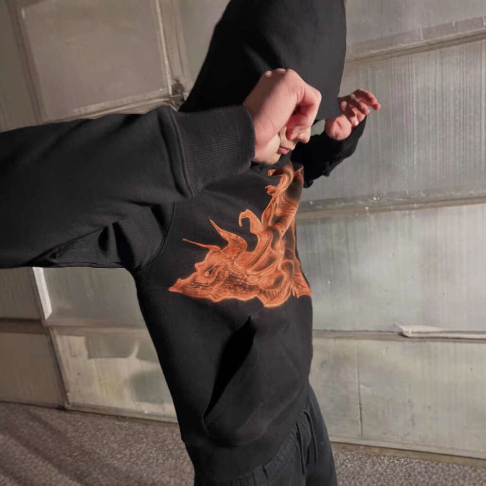 new autumn and winter unisex street eagle print pattern personalized hoodie