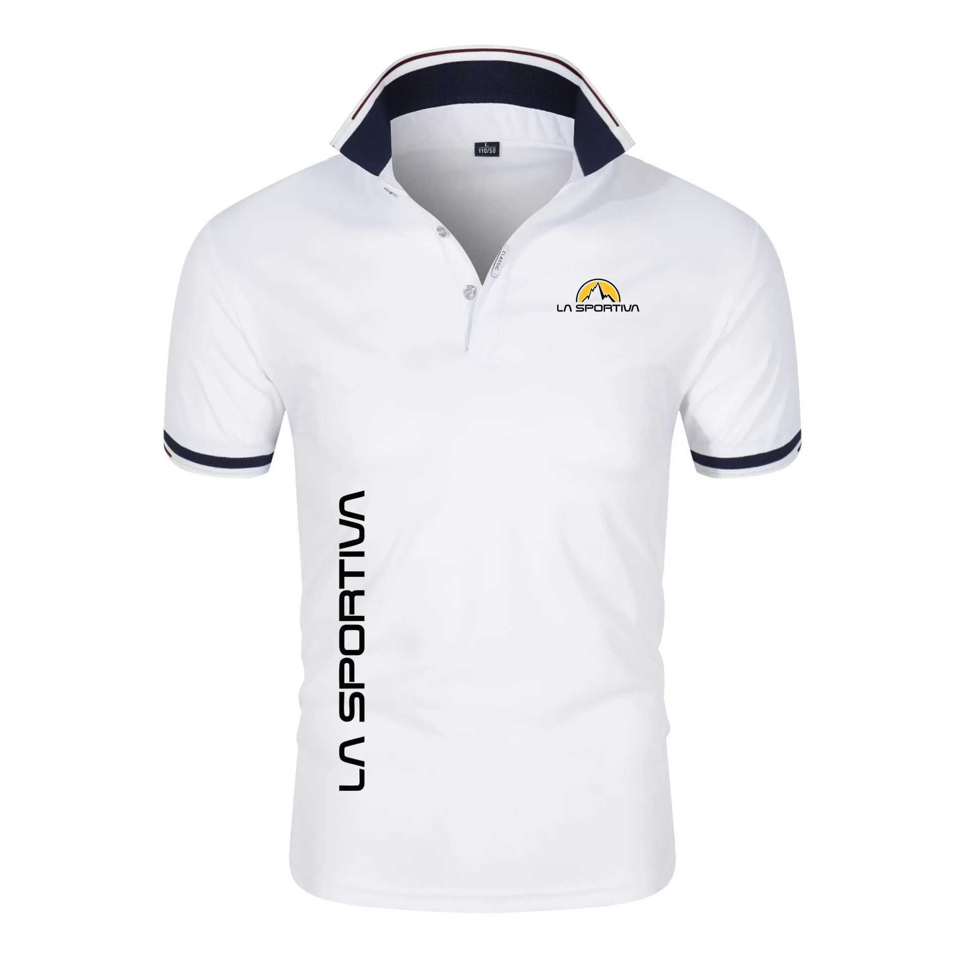 La Sportiva Mens Polos Casual Lapels Short Sleeve Polo Shirts for Men High Quality Brand Design Polos Men Clothing X250306