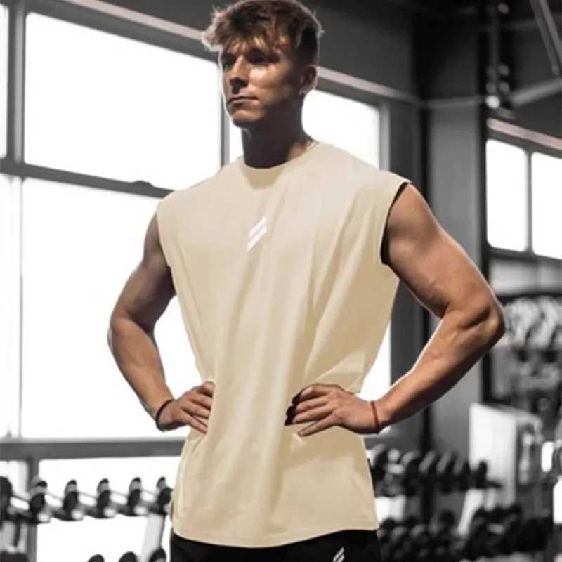 Summer Mens Fitness Vest Mens Fitness Sleeveless T-shirt Sportswear Basketball Sports Fitness Outdoor Street Casual TopsT250318