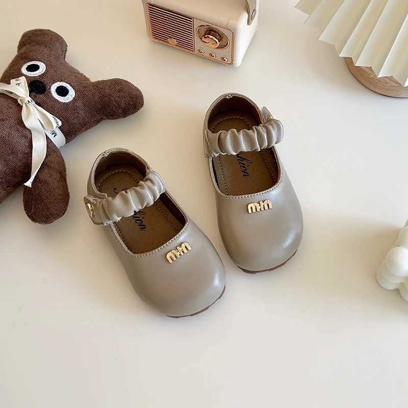 Girls Leather Shoes 2024 Spring Autumn New Soft Sole Small Girls Princess Single Shoes Childrens Performance ShoesT250306
