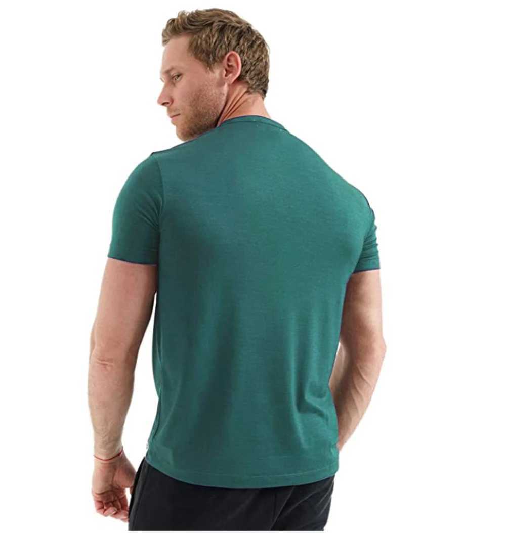 100% Merino Wool T Shirt Men Base Layer Merino Tshirt Men 180G Everyday Undershirt Wicking Breathable Anti-Odor + Hiking Socks T250306