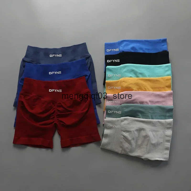 Women's Shorts Impact Shorts With Low Ribbed Band Shorts Seamless Scrunch Bum Workout Gym Booty Stretch Running Shorts Q250306