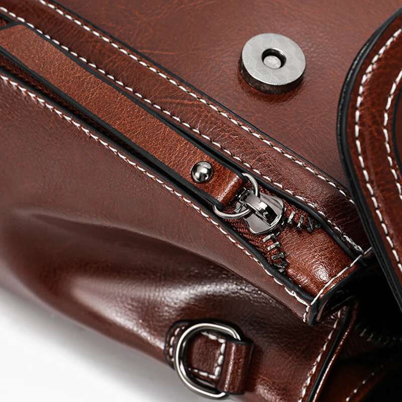 Cowhide Women's Tote Bag 2024 New Genuine Leather Shoulder Crossbody Bags High Quality Vintage Female Handbag 6241