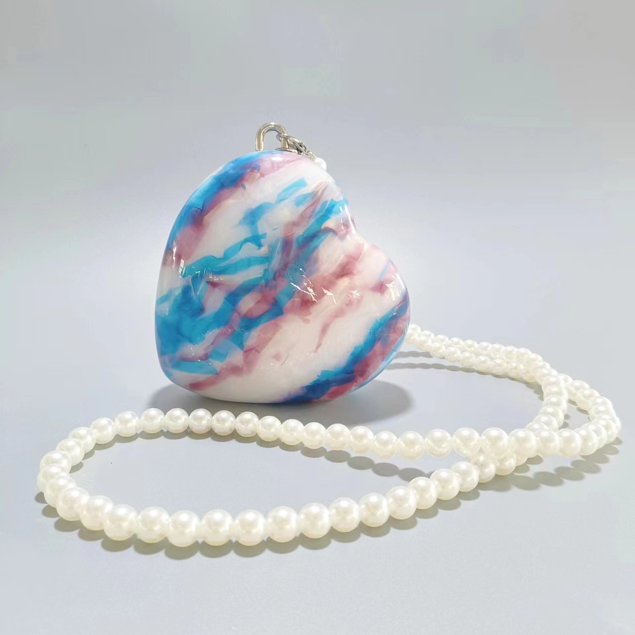 Women's New Fashion Love Bag Single Shoulder Diagonal Cross Vintage lucite evening bag