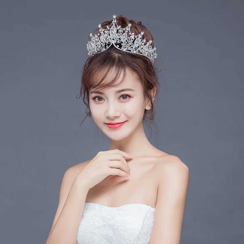Baroque Rhinestones Tiaras Wedding Crown Hair Jewelry Bridal piece Bride Party Crowns Wedding Hair Accessories X250306