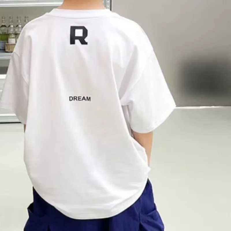 Childrens Clothing From 11 To 12 Years Baby Summer Clothes Korea T-shirts For Boys Short T-shirt Tops Top Teenagers Sleeve TeeT250306