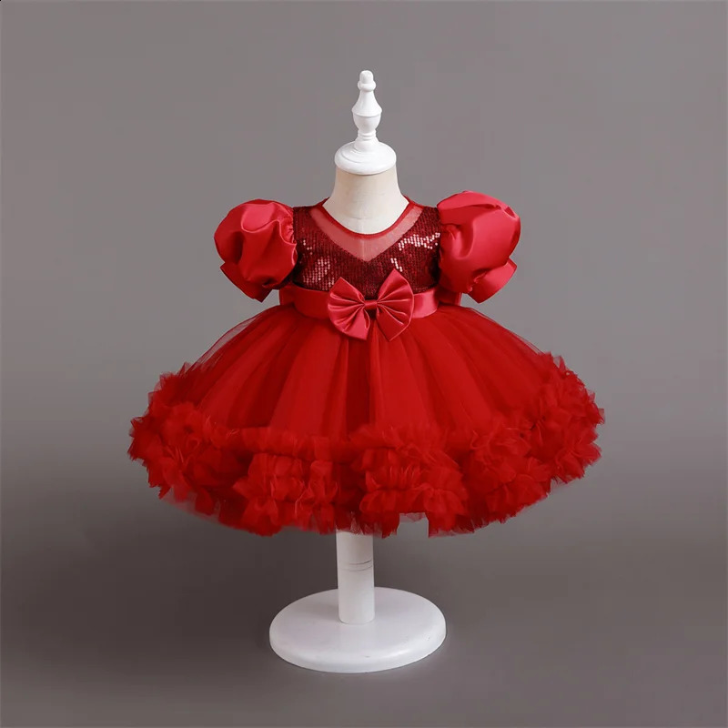 0-5 Years Mini Gown For Party Birthday Flower Girl Dresses Toddler Girls Costume Baby Girls Princess Dress 250305