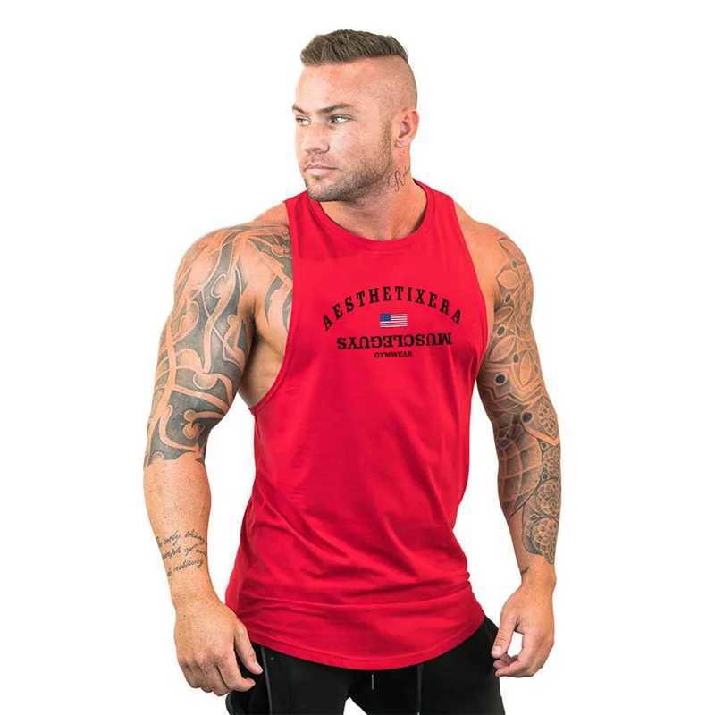 Muscleguys Men Tank Tops sleeveless Shirts Gym Fitness Bodybuilding Workout Singlet Sling Vest Male Summer Brand ClothingT250318