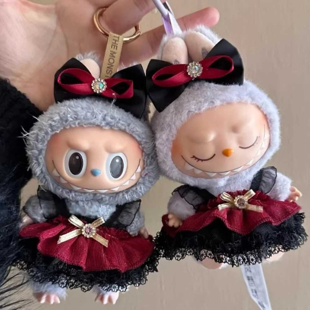 For 17cm Labubu V2 V1 Cartoon Purple Dress Cute Doll Clothes Outfit Accessories Idol Doll Clothing for Kid Gift Labubu RopaT250306