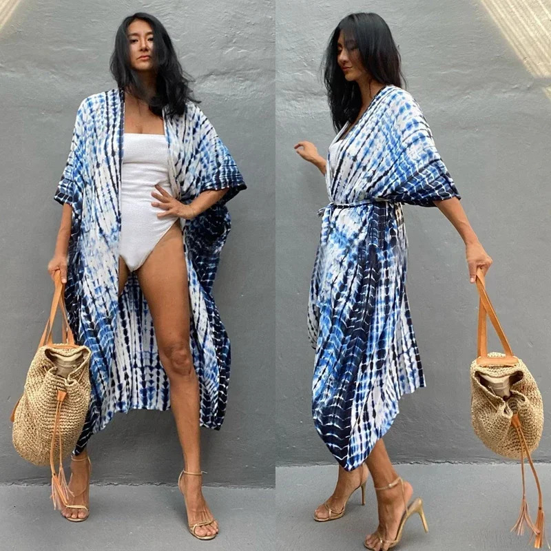 Casual Beach Dress Bohemian Coverups Leisure Womens Swimsuit Loose Style Beachwear Pareo Woman Swimwear Bathing Clothing 250306