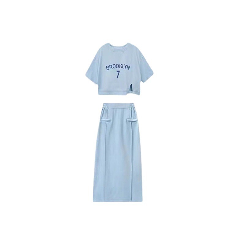 L3150 Short-sleeved skirt suit 2025 summer campus style Japanese temperament sweet girl T-shirt skirt women's two-piece suit