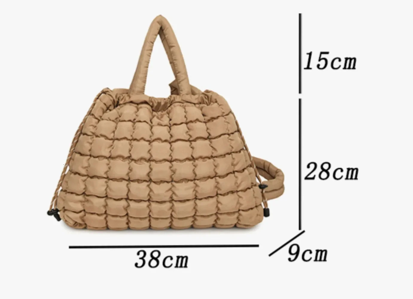 Autumn Cotton Cloud Bags For Women Large Capacity Lattice Shoulder Crossbody Bags Ladies Tote Bag Fashion Handbags 250306