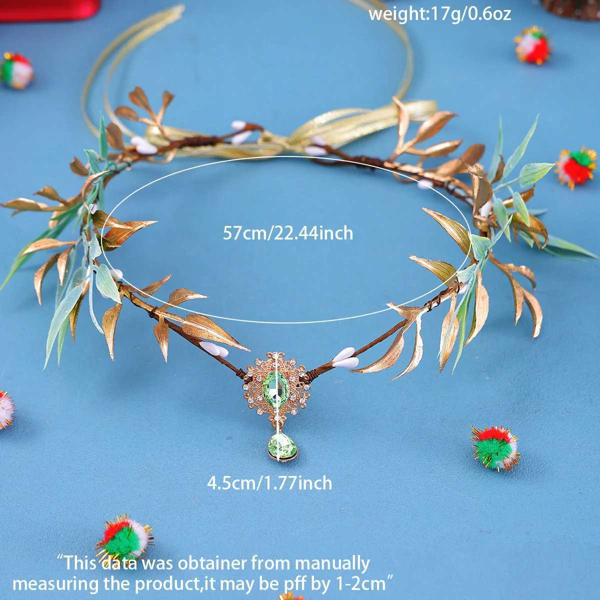 Retro Elf Costume Accessories Woven Forest Garland Judge Eyebrow Pendant Role-playing Party Elf Accessory X250306