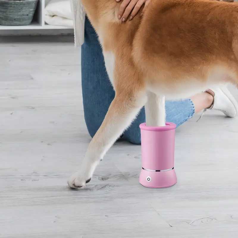 Automatic Dog Paw Washer Automatic Clean Pet Paws USB Washing Machine Remove Dust Dirt Hair Comfortable Paw Washer For Labradors M250306