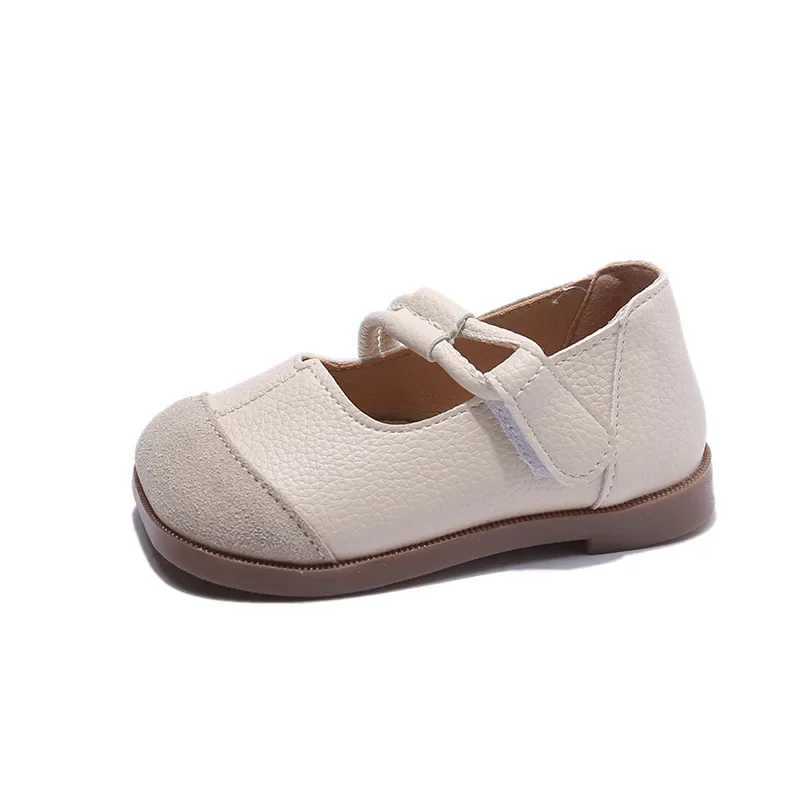 School Student Girls PU Leather Shoes Spring Autumn New Childrens Princess Soft-soled Baby Single Loafer FlatsT250306
