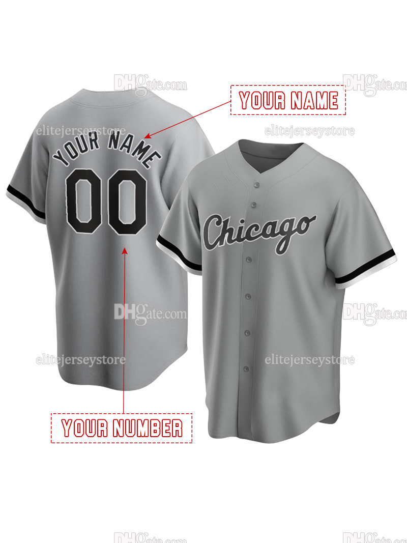 Personalized Custom Baseball Jersey Luis Robert Jr. Fletcher Taylor Vaughn Montgomery Perez Embroidered Letter Number Design Polyester