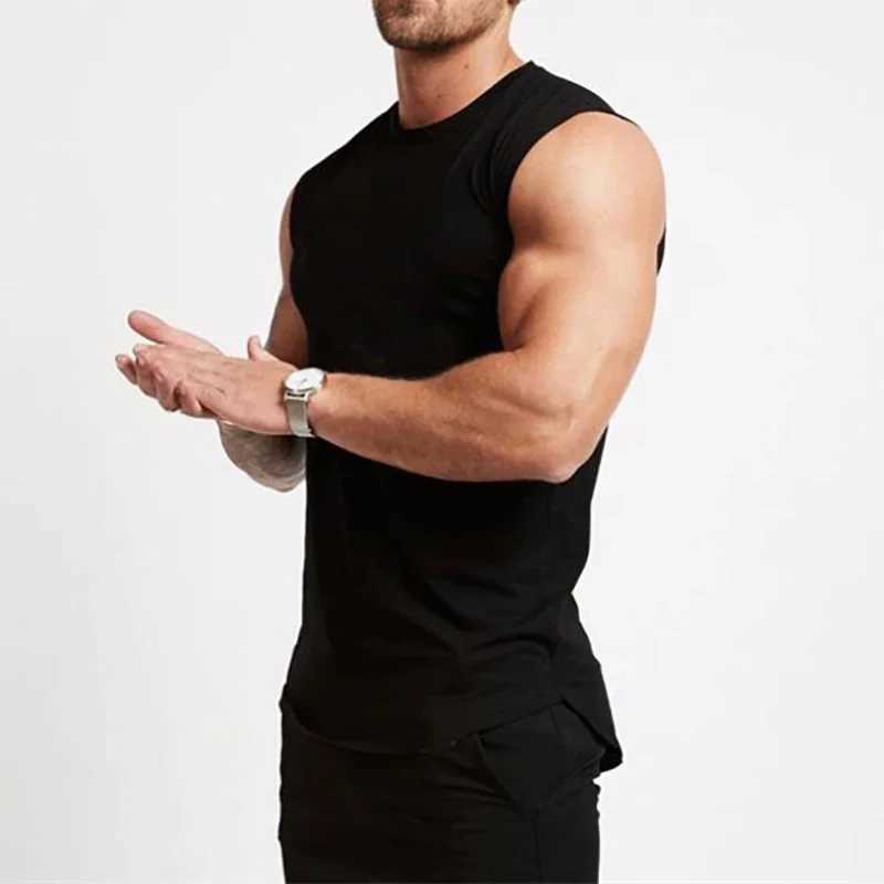 2023 Gym Workout Sleeveless Shirt Tank Top Men Bodybuilding Clothing Fitness Mens Sportwear Vests Muscle Men Tank TopsT250318