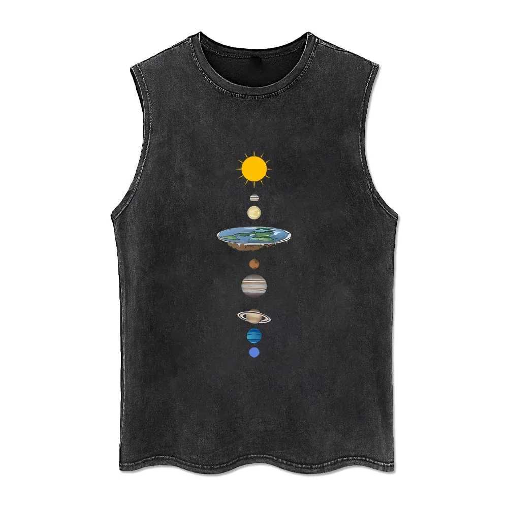 Skull Bones Sleeveless Tops Washed Retro Tank Top Animal Vintage Tank Tops Summer Black Tshirt Streetwear T-shirt Unisex Y2k TeeT250318
