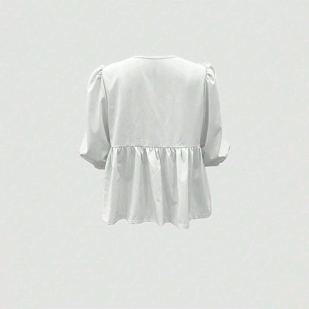 International Station Elegant Style Lantern Shirt Autumn/Winter Loose Fashion Versatile Long Sleeve Top KLMY