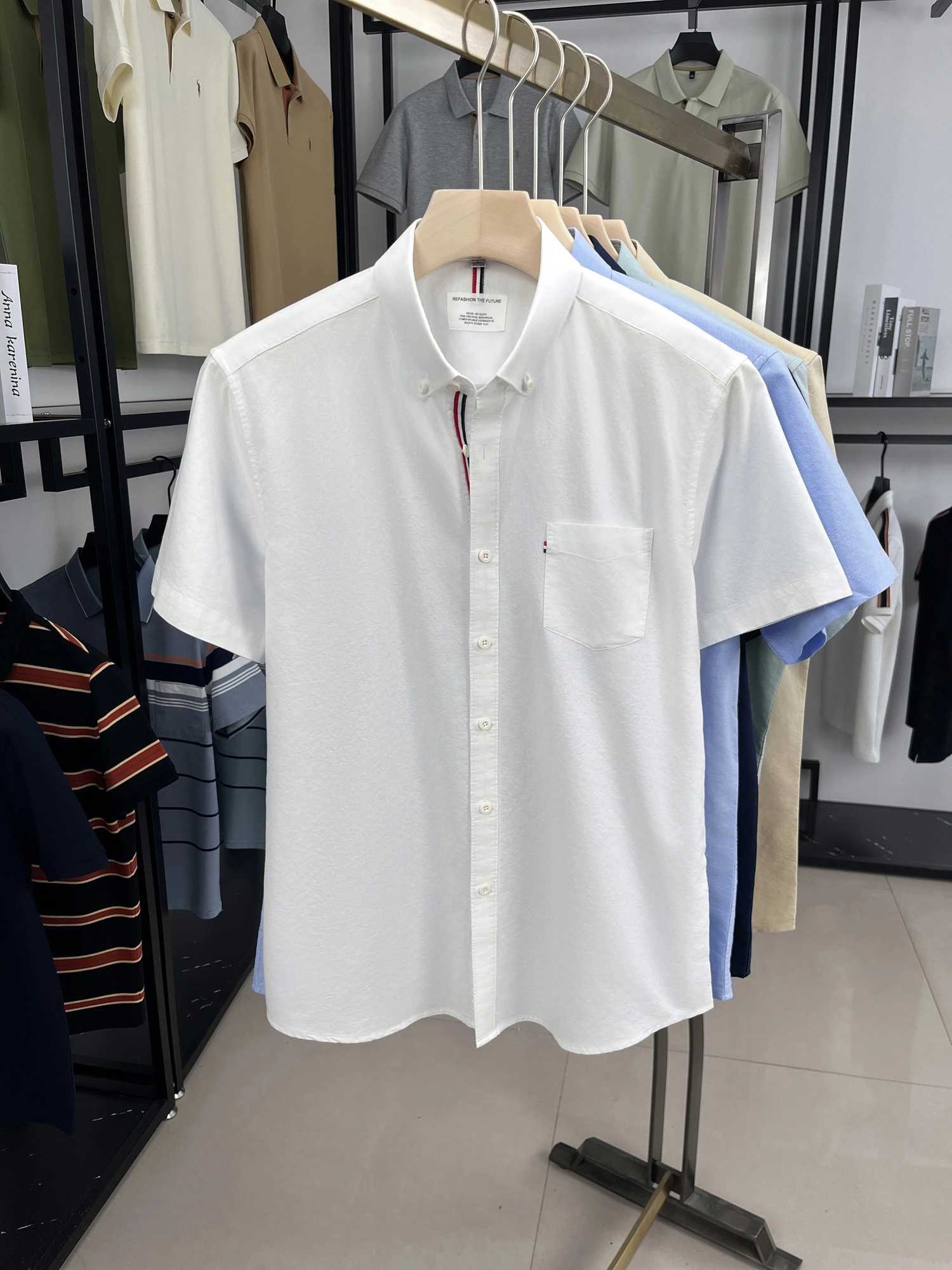High quality short sleeve shirt men fashionable simple pocket design brand solid color summer new business casual mens clothing X250306