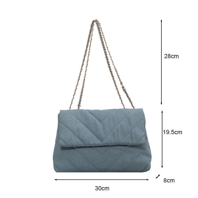 Tote Designer Quilted Bags,Fashion Solid Color Jeans Denim Bags, Shoulder Crossbody Bag, Girl Chain Handbag Bags, Bag,