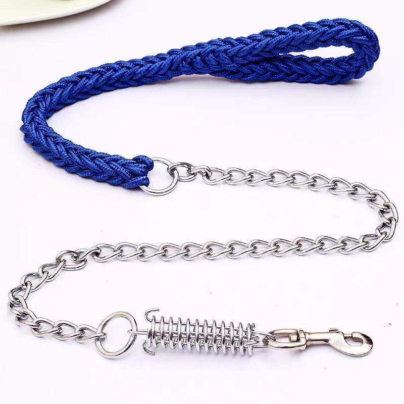 Pet supplies - Explosion proof punching eight strand woven chain, nylon strap, medium and large traction rope, dog rope
