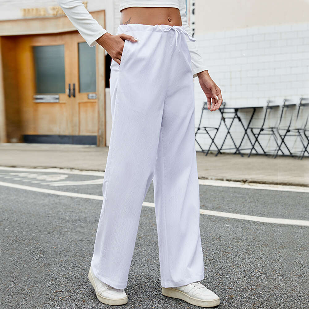 Women's Autumn/Winter Sports Loose Straight Wide Leg American Slimming Casual Hanging Pants KLMY