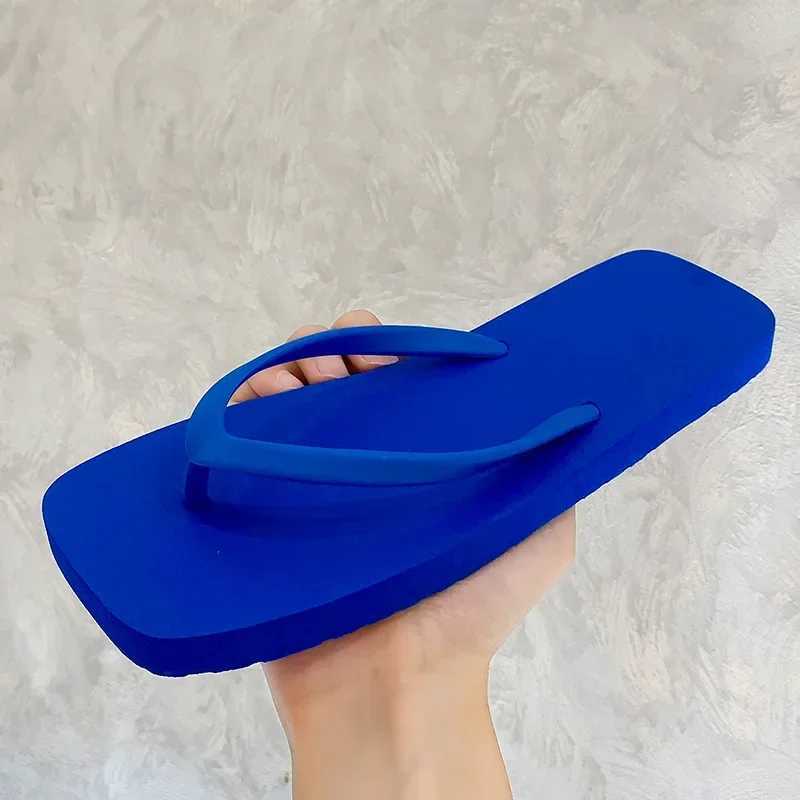 Wens Summer Japanese Simple Solid Color Herringbe Slippers For Couples Wear N Slip Soft Bottom Clamping Feet Outside Y250306