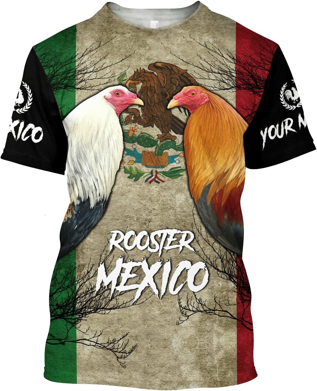 Mens T shirt Personalized Name 3D Rooster Lover T-Shirt for Men, Custom Rooster Shirt for Rooster Gift for Unisex tee Casual tops summer clothes