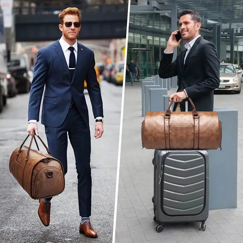 Carry on Garment Bags for Travel Garment Duffle Bag Mens Suit Bags with Shoe Compartment Waterproof for Business Husband Gifts 250303