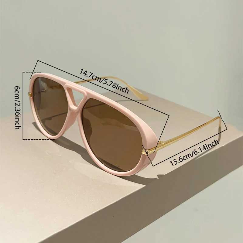 KAMMPT Oversized Pilot Sunglasses 2025 New in Vintage Double Bridge Sun Glasses Women Trendy Luxury Brand Design Outdoor ShadesXJ250306