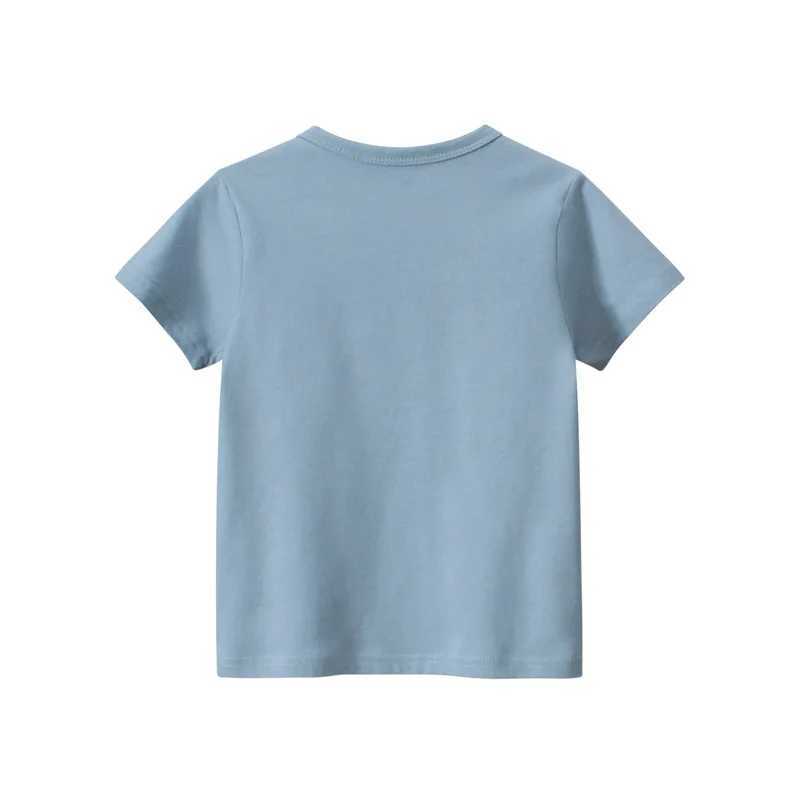 2023 Children Cartoon Short T-Shirts Clothes for Boy 100% Cotton Short Sleeve Car Bear Plane Kids Casual Sport Top TeesT250306