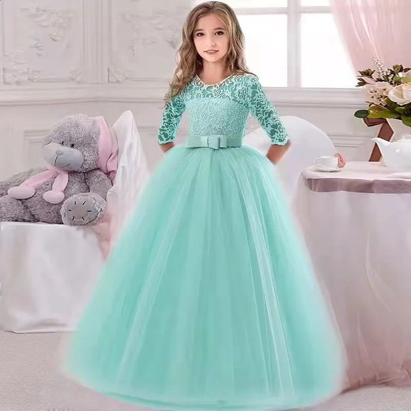 Baby Girl Princess Dress for Party Ball Gown Wedding White Dresses Kids Christmas Bridesmaid Costume Girl Birthday Party Dress 250305