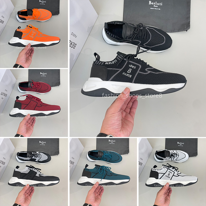 Berluti shadow knit Designer running casual shoes men women Platform sneakers luxury classic mesh Breathable Rubber sole runer trainers