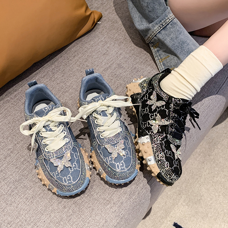 Women Fashion Breathable Lace Up Sport Shoes Spring Autumn Designer Platform Walking Causal Sneakers Zapatos De Mujer