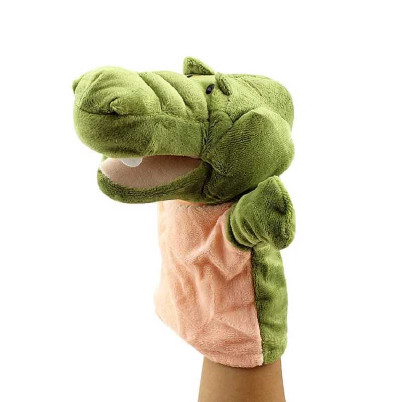 Animals Puppet Plush Toys Cute Stuffed Dolls Educational Baby Toys Lion Elephant Dinosaur Monkey Children GIfts W250306