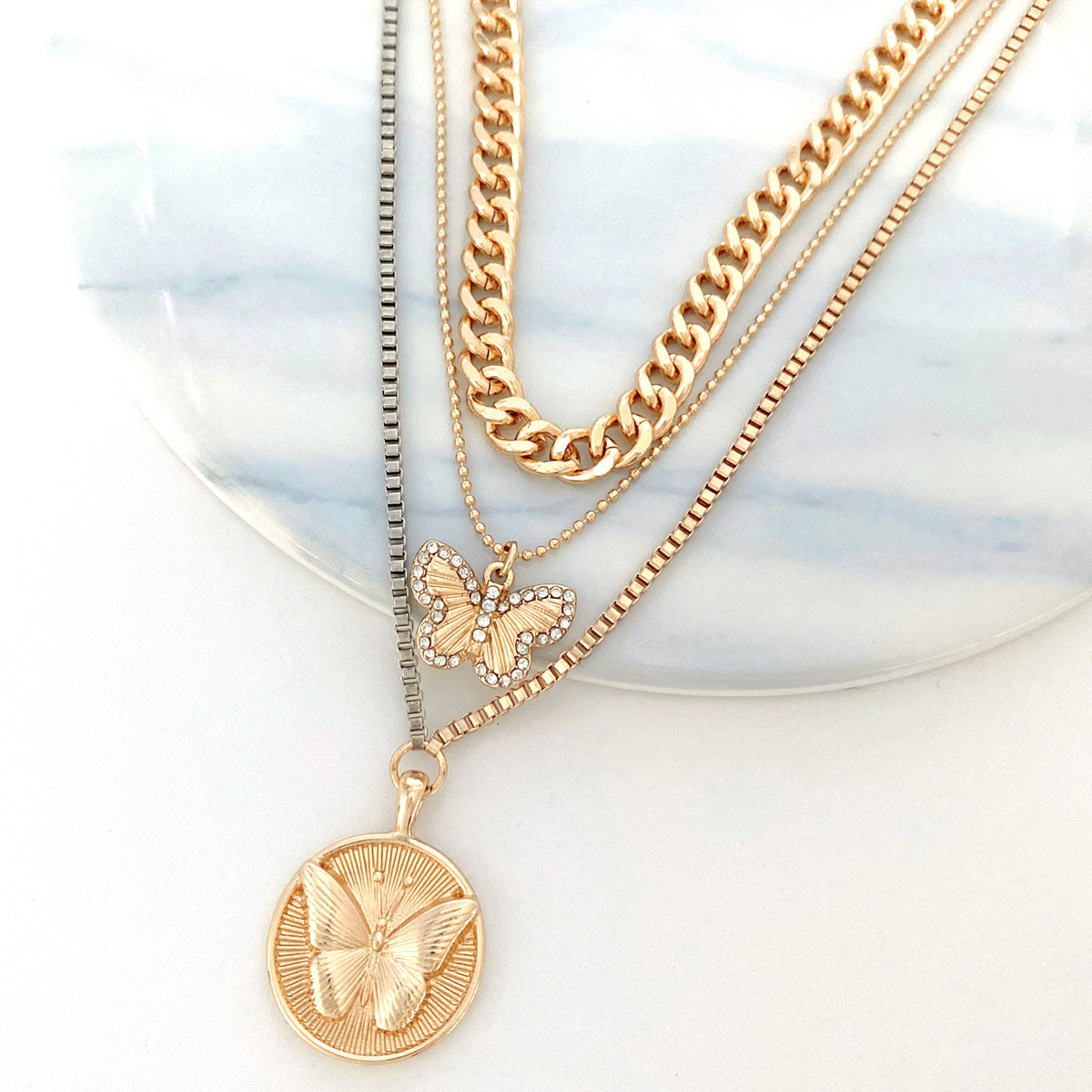 Original Design Fashion Multi-layer Necklace Retro Trend Personality Collarbone Chain Women's Jewelry