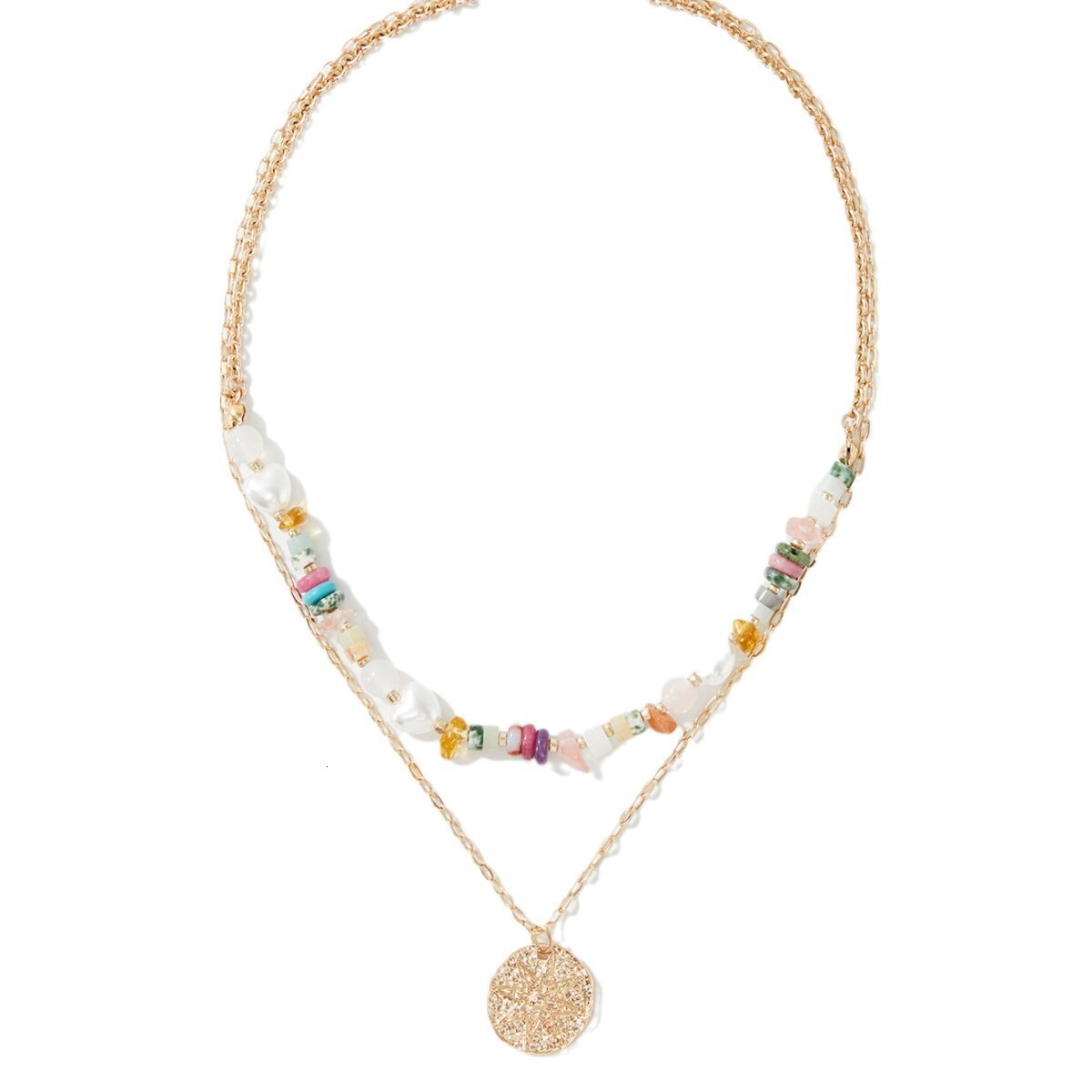 Fashion Personality Simple Beaded Double-layer Chain Necklace With High Touch Collarbone Chain Women Designer Jewelry
