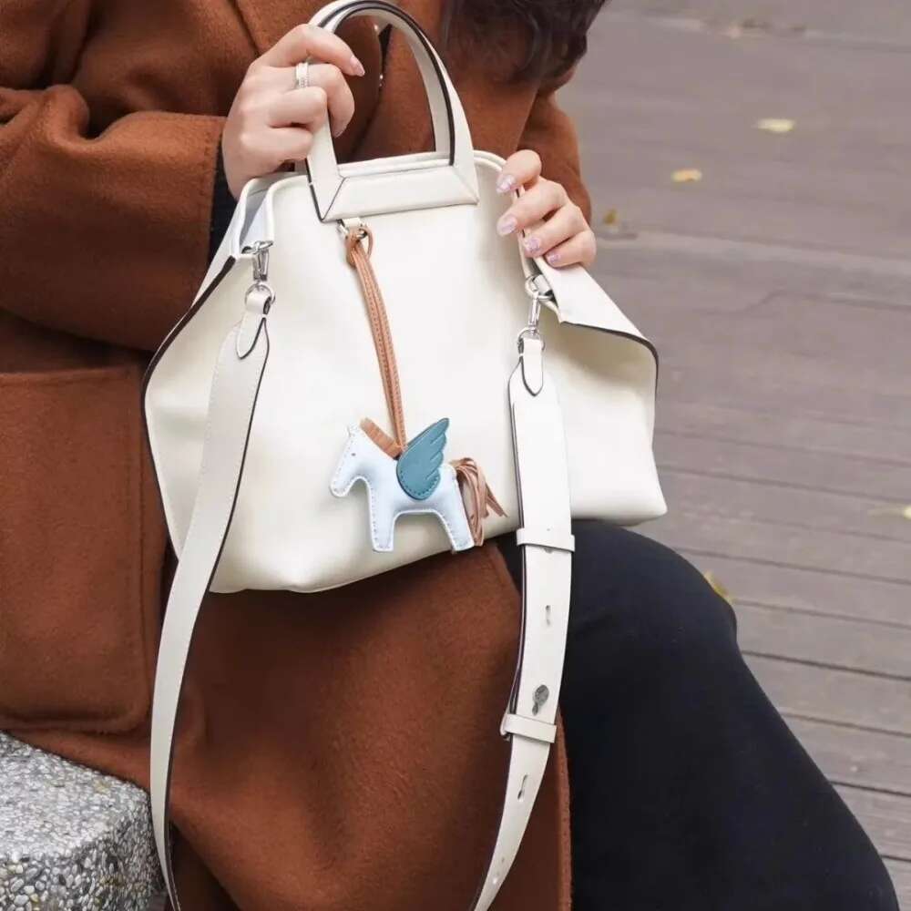 VOAETEC 2025 Early Spring Folding Ear Bag Leather Tote Commuter One Shoulder Crossbody Handbag Casual Versatile Lazy