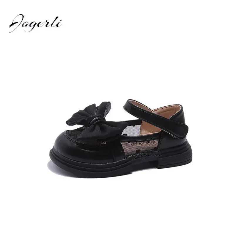 Girl Princess Loafer Spring Summer Children PU Leather School Student Shoes Korean Soft-soled Closed Toe Sandals Kids FlatsT250306