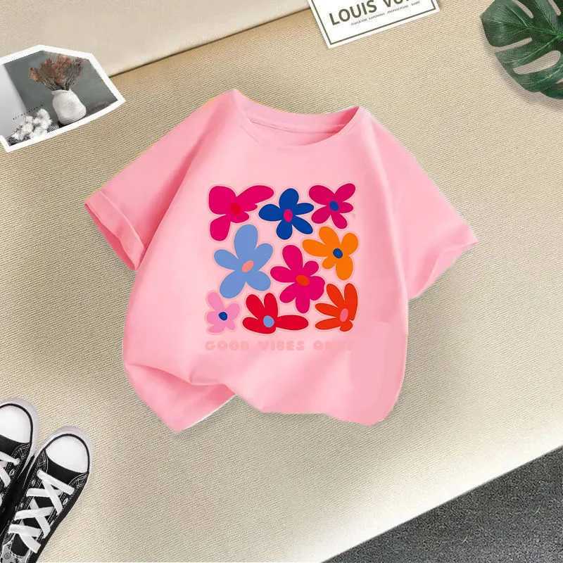 Childrens Short Sleeve T-shirt for Girls New Summer Girls Fashion Summer Jacket Casual Half Sleeve ClothesT250306
