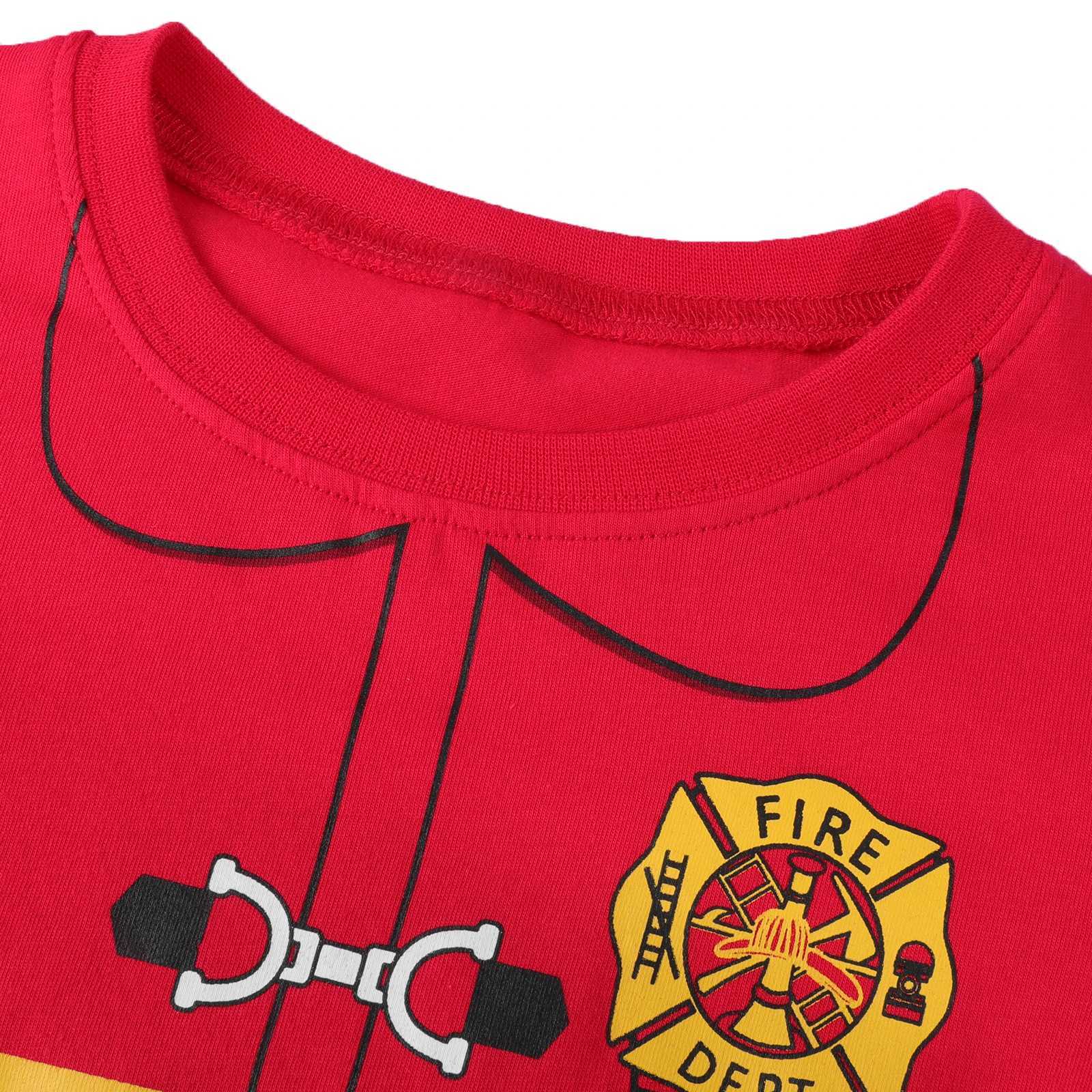 Kids Pajamas for Boys Toddler Police Fireman Unicorn Skeleton Clothing Set Infant Girls Carnival Cotton Halloween Sleepwear M250306