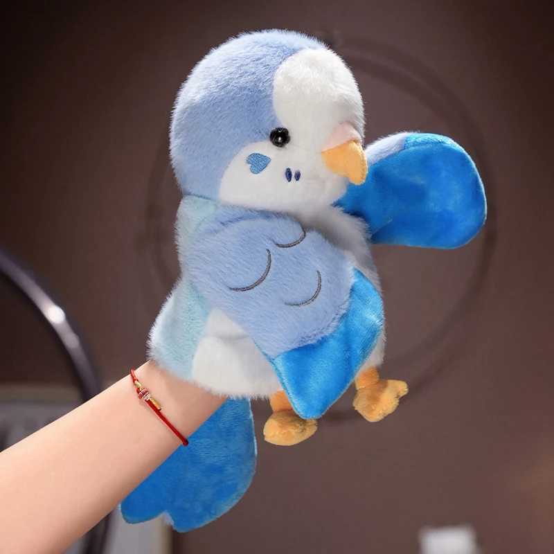 Free shipping Bird Soft Stuffed Toy Parrot Cosplay Plush Doll Educational Baby Toys Kawaii atiel/Budgerigar/Monk Parakeet Hand Puppet