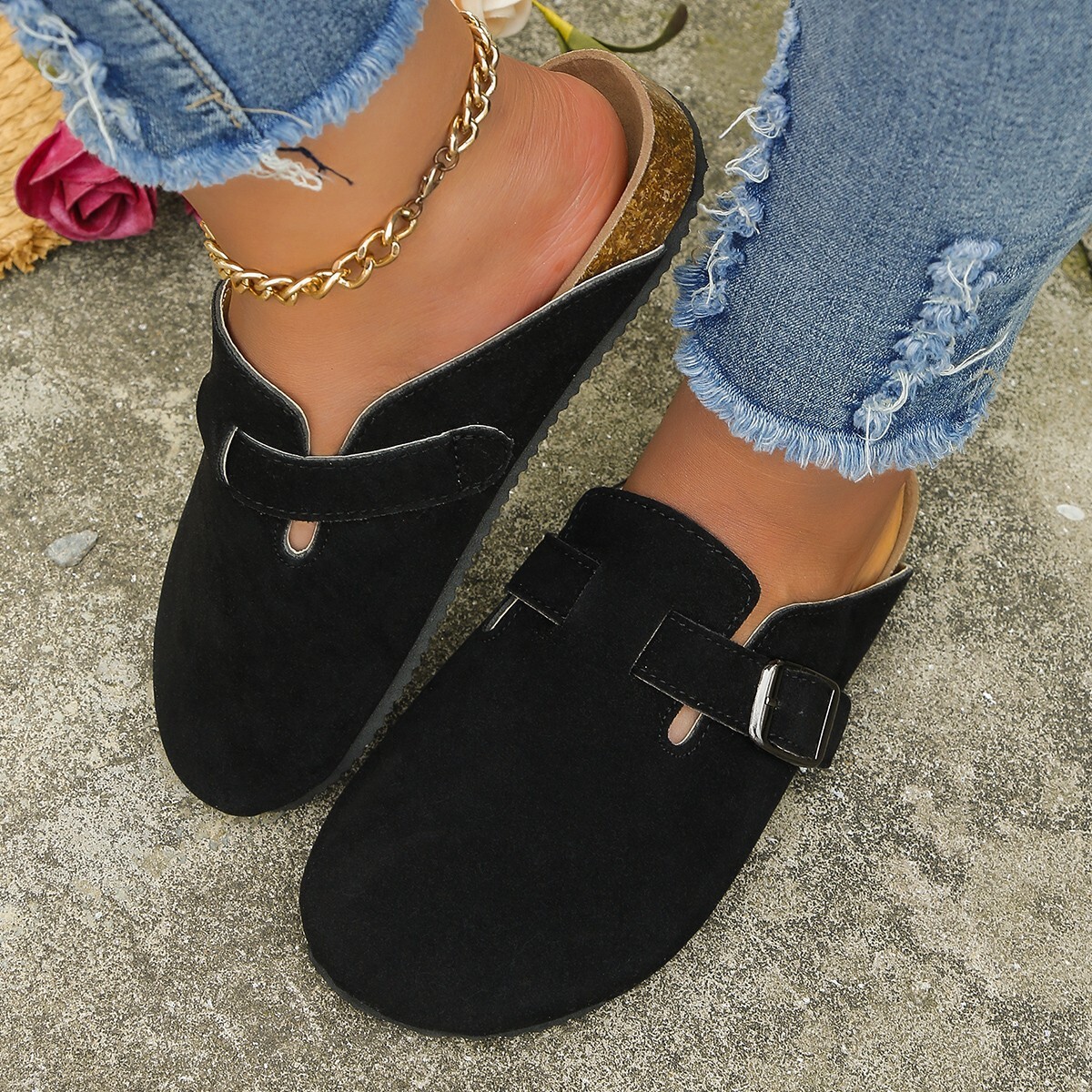 Summer solid color temu cool new 2025 plus drag thick sole single shoe women's casual shoes #ddmykukumalu