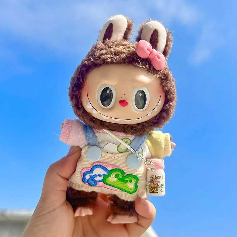 17cm Cute Mini Labubu Clothes Plush Hoodie Idol Dolls Jumpsuit Clothing Fans Overalls No Doll Accessories for Korea Kpop ExoT250307