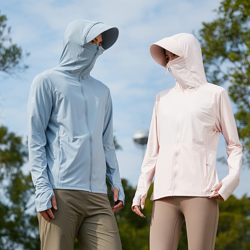 tracksuit Large Cloud Original Yarn Ice Feeling Women, Detachable brim Sun Protection Clothing for Men, Breathable and UV resistant