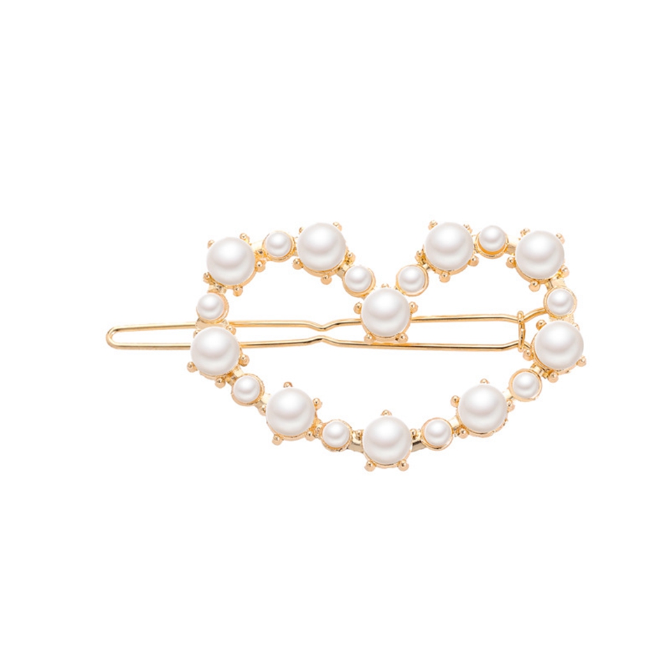 5pcs/lot Metal Elegant Pearls Hair Clips Pin for Women Fashion Geometric Barrettes Headwear Girls Sweet Hairpins Hair Styling Accessorie
